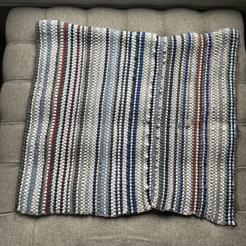 Vintage Hand Loomed Rag Rugs 41”X23” And 37”X21” gallery