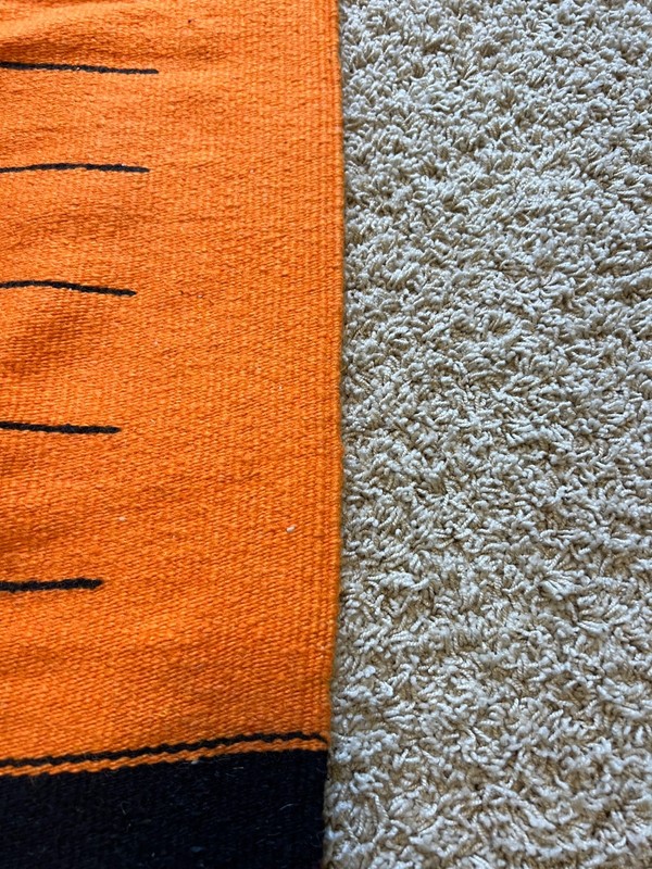 Vintage Handwoven Southwestern Yei Style Wool Rug – 7’ x 4’ gallery