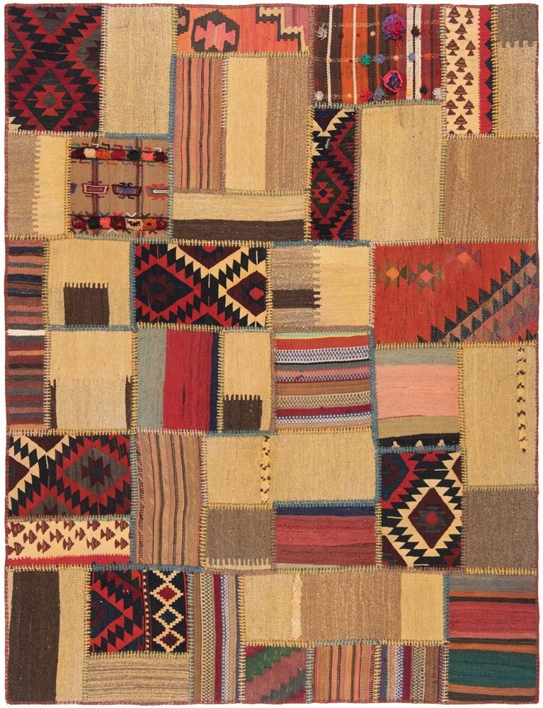 Kilim Patchwork Handwoven 205x157cm - Persian Rug, Rug, Orient, Kilim, Carpet