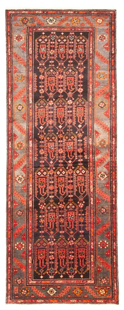 Vintage Hand-knotted Runner Rug 3'7" x 9'7" Traditional Oriental Wool Carpet
