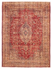 Vintage Traditional Hand-Knotted Area Rug 9’4″ x 12’11” Oriental Wool Carpet