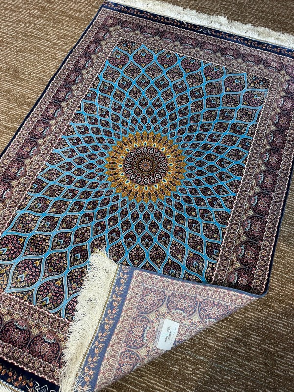 Silk 3 x 5 feet Dome Design High Quality Soft Silk Area Rug gallery