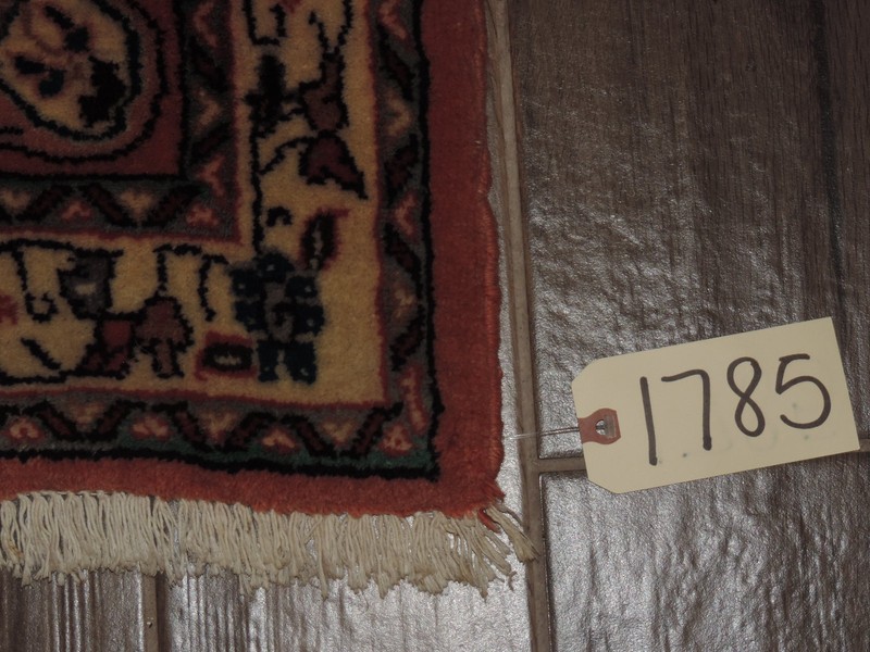 27" x 31" Handmade Square Sarouk Wool Rug gallery