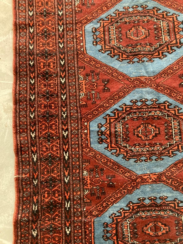 Vintage Traditional Hand-knotted Geometric Oriental Wool Rug Carpet 150x95 cm gallery