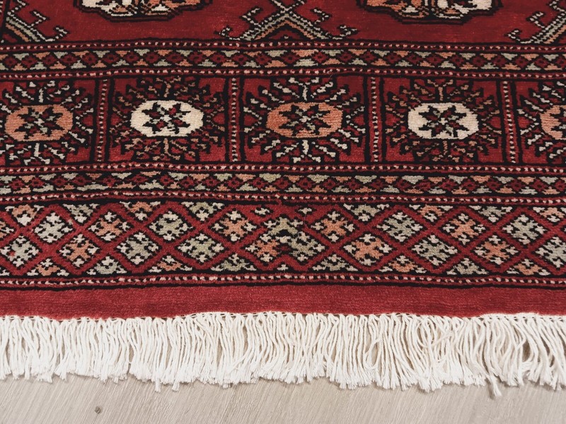 3x5 All-over-Pattern Deep Red Handmade-Turkish-Knotted Fine Soft Wool Rug 586342 gallery
