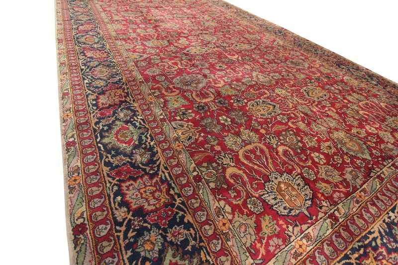 11x19 Exceptional Antique Manchester Wool Traditional Geometric Rug Red c.1890 gallery