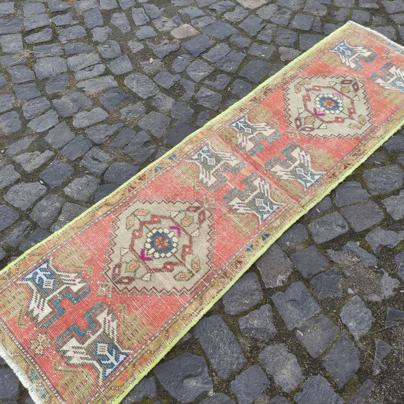 2x6 Turkish kitchen rug 1.71 x 6.3 ft Vintage Handmade rug 52 x 192 cm runner gallery