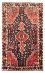 Vintage Hand-Knotted Area Rug 4’5″ x 7’3″ Traditional Oriental Wool Carpet