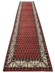 Genuine Hand Knotted Badam Gul Wool Area Runner Rug 11 x 3 Ft