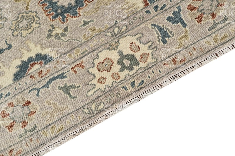 Handknotted Purple Multi Floral Geometric Rug 8x10 ft gallery