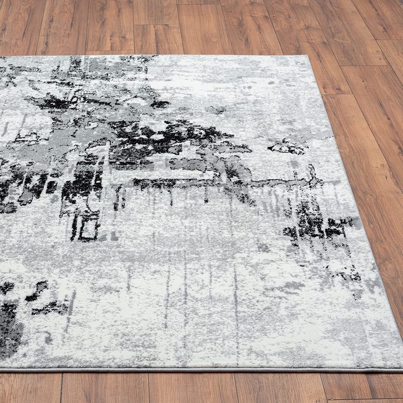 Contemporary Area Rug Gray Abstract Modern Rug Top Quality Carpets Premium Rugs gallery