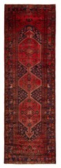 Vintage Hand-knotted Runner Rug 3’8″ x 10’8″ Traditional Oriental Wool Carpet