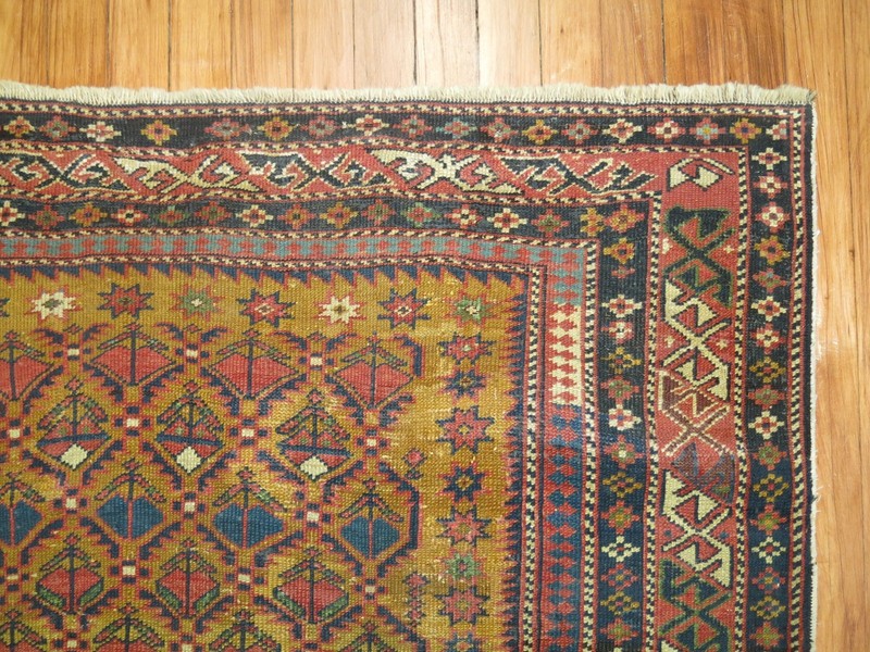 Antique Caucasian Shirvan Kazak Kuba Rug Size 3'9''x4'3'' gallery