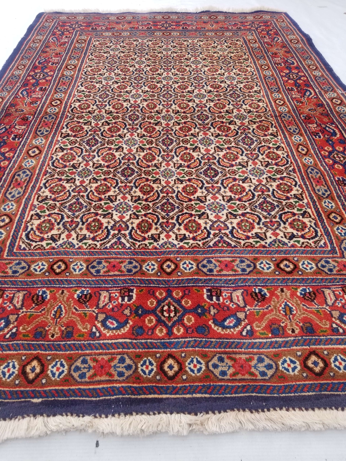 Vintage Hand Made Traditional Oriental Wool Multicolor Rug 151x106cms gallery