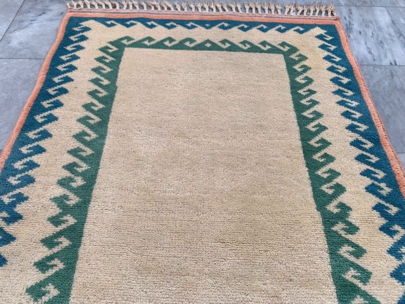 Vintage Turkish Rug Hand Knotted Kars Kazak Wool Area Rug 3x4 ft Free Ship gallery