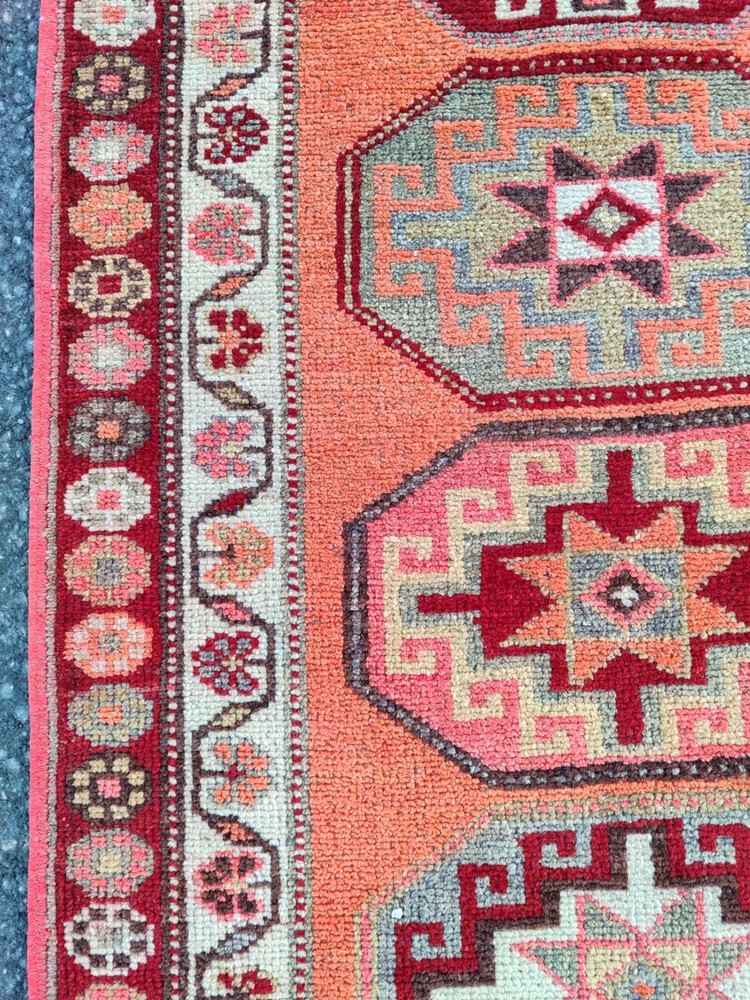 Rare Antique rug 3x13, Heriz runner 3x13 vintage, Turkish rug, Herki rug rare
