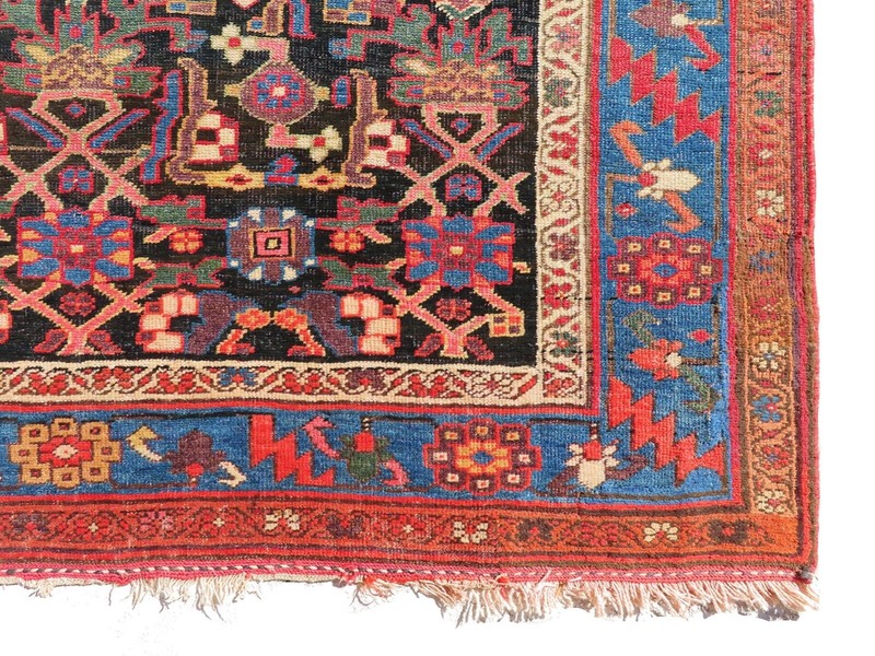 CATALOG PIECE, MAGNIFICENT, BOLD, ANTIQUE, DECORATIVE 1880 LARGE 6X11 BIDJAR RUG gallery