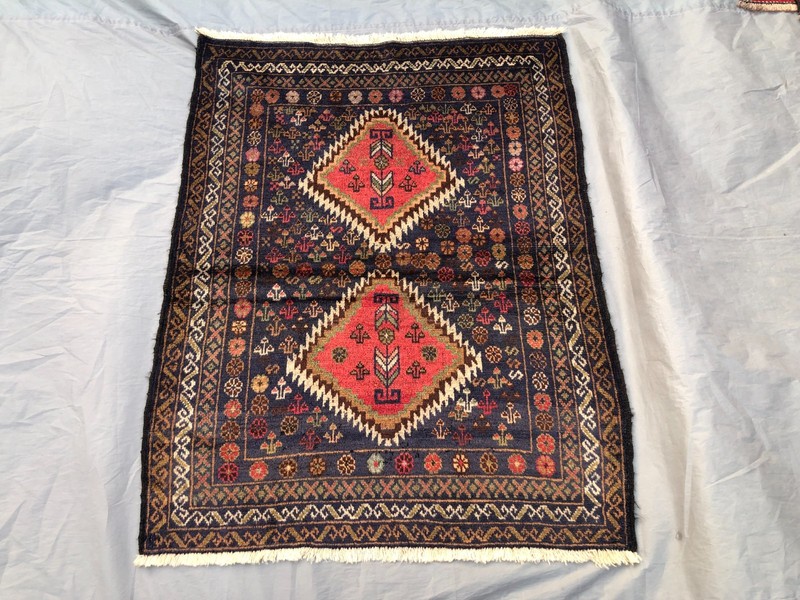3'1" x 4'1" Afghan Baluchi Rug Hand-Knotted Wool Carpet Vintage Tribal Decor Rug gallery