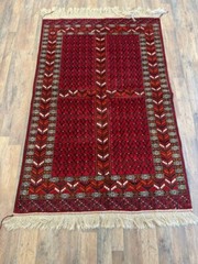 Vintage Turkmen Rug 50×84″ | 50+ Yrs Old | MINT Unused | $90K Value | Hand-Knott