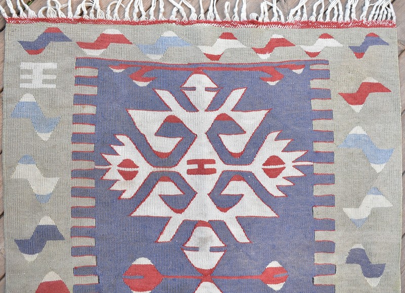 Turkish Kilim Rug 32''x44'' Hand Woven Oushak Kilim 83x114cm Wool Oriental Rug gallery