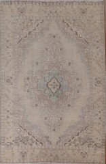 Distressed Muted Traditional Living Room Area Rug 7×9 ft Hand-knotted Wool