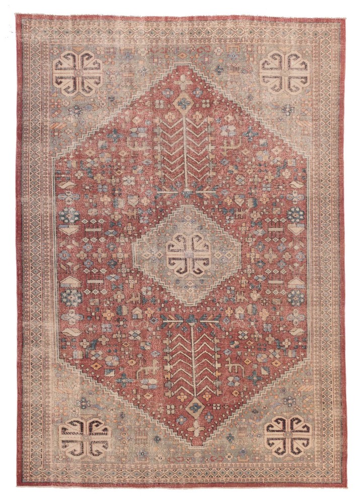 Vintage 6'3" x 9'2" Traditional Hand Knotted Vegetable Dye Wool Area Rug