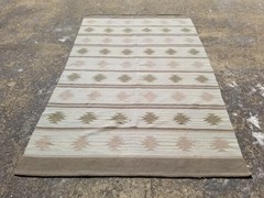 Vintage Traditional Handmade Oriental Wool Multicolor Kilim Rug 8.1×5.1 ft