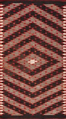 4’x7′ Exciting Tribal Geometric Antique Native American Flatweave Navajo Rio