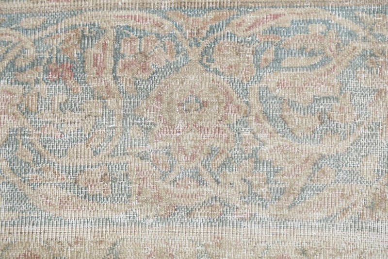 Muted Semi Antique Traditional Floral Area Rug Distressed Oriental Handmade 9x13 gallery
