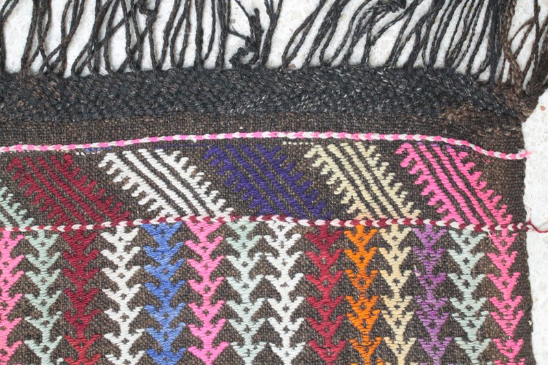 Turkish Kilim Rug 40''x50'' Hand Woven Adana Cicim Kilim 103x129cm gallery