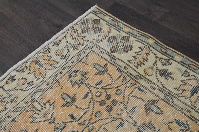 Oushak Turkish Vintage Rug 4x7 Kilim Rug Anatolian Handmade Boho Decor ORANGE gallery