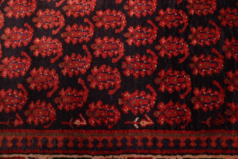 Vintage Hand-knotted Runner Rug 3'6" x 10'2" Traditional Oriental Wool Carpet gallery