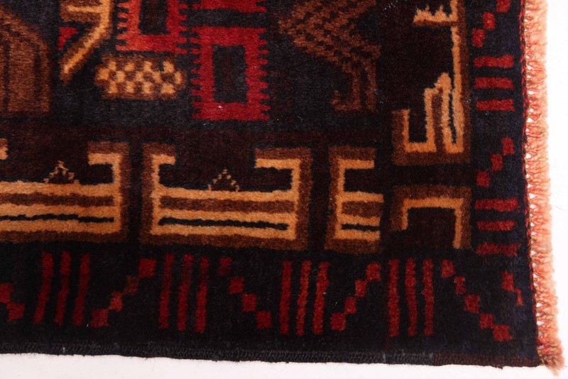 Vintage Hand-Knotted Carpet 3'11" x 7'8" Traditional Oriental Wool Area Rug gallery