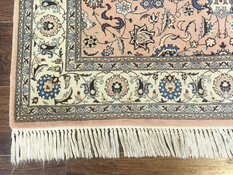 Pak Per'sian Rug 4x6 Pink and Cream Very Fine 225 KPSI Handmade Wool Carpet gallery