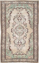 Vintage Hand-Knotted Area Rug 5’9″ x 9’2″ Traditional Oriental Wool Carpet