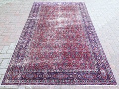 Vintage Anatolia Carpet, Burgundy Rug, Floor Carpet Handmade Large Rug 67″X110″
