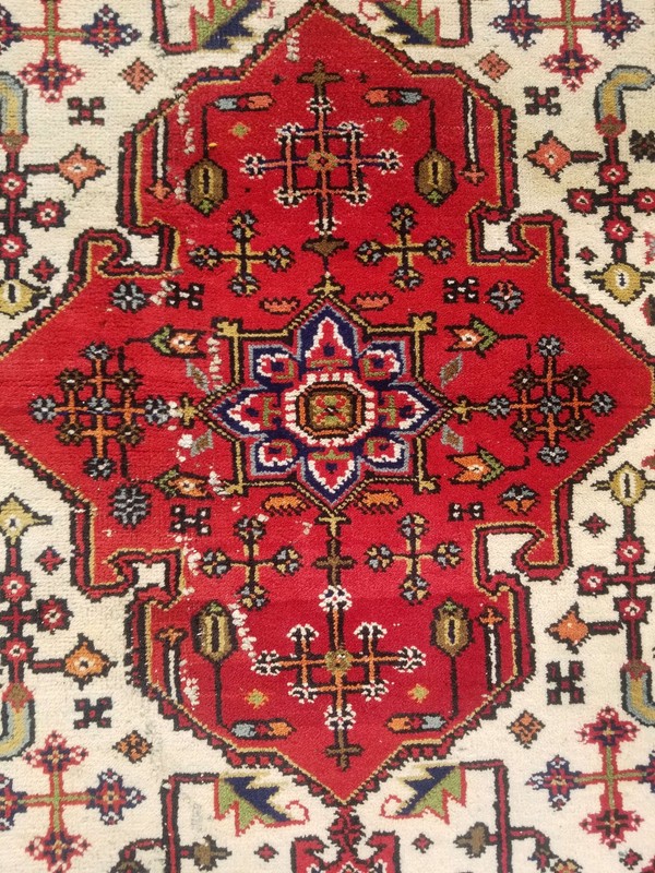 Vintage Hand Made Traditional Oriental Wool Multicolor Carpet Rug 132x73cm gallery