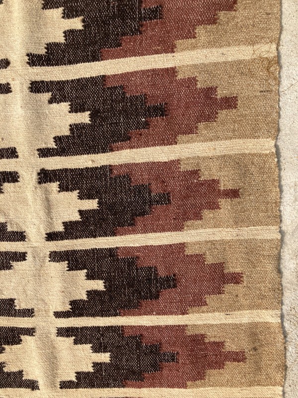 Antique Handwoven Navajo Geometric Tribal Native American Floor Rug 160x110 cm gallery