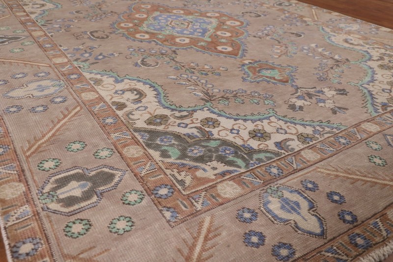 Overdyed Wool Brown Area Rug 6x9 Vintage Traditional Hand-knotted Room Size Rug gallery