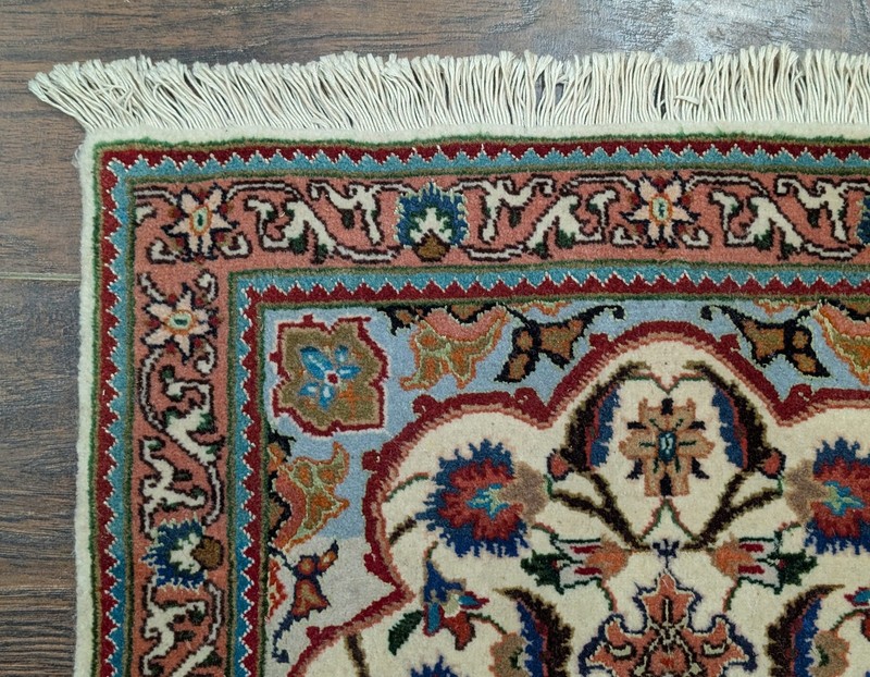 Small Per'sian Rug 1' 7" x 2' 4" - Fine 330 KPSI - 50 Raj - Hand Knotted gallery