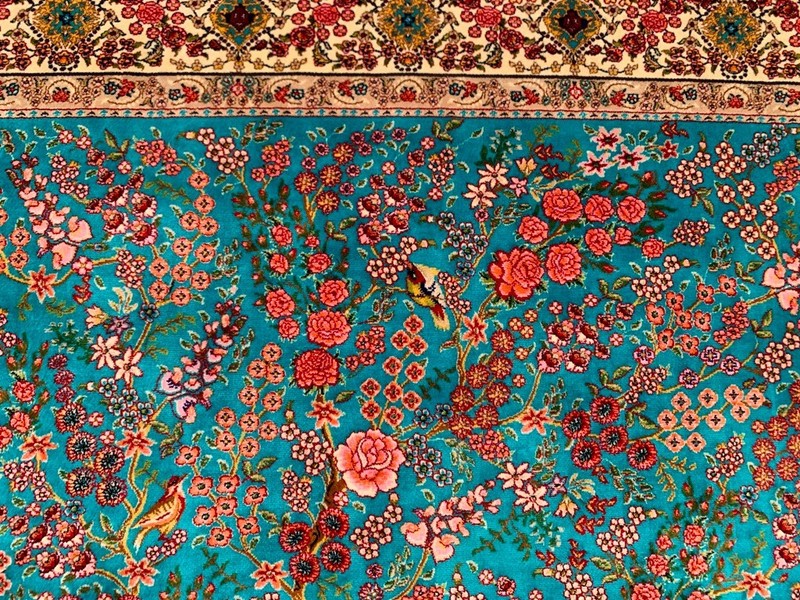 New Pictorial Rug Hi Qaulity Power Loomed Tree of Life Silk Carpet 3x5 ft gallery