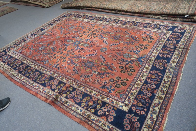 Vintage Kurdish Northwest Rug Wool Hand Knotted 7'9 x 10'4 Distressed gallery
