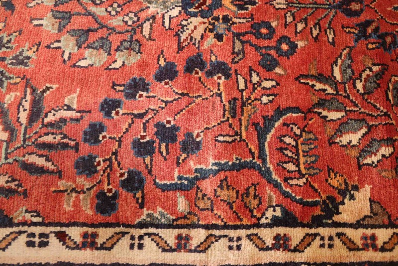 3'5" x 9'10" Vintage Hand-knotted Runner Rug Traditional Oriental Wool Carpet gallery