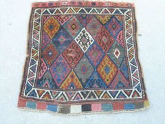 Antique 19th Century Jaff Kurd Kurdish Bag Face 25×28″ Exceptional Colors Washed