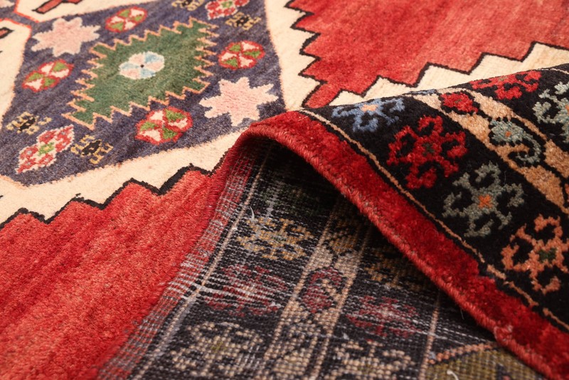 Vintage Hand-knotted Runner Rug 3'8" x 9'2" Traditional Oriental Wool Carpet gallery