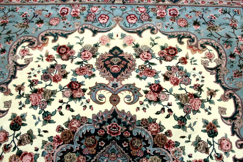 8X10 BREATHTAKING MASTERPIECE 400KPSI 50RAJ HAND KNOTTED SILK & WOOL TABRIZZ RUG gallery