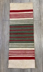 Vintage 1950s MCM Wool Wall Rug Textile Art Salme Tervonen Handmade Finland Xmas