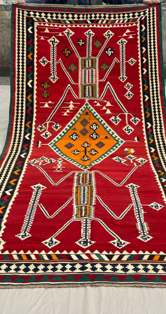 5x10COLLECTORS' ITEM Vintage Beautiful Natural Vegetable Dye Fine Woven Kazak Ru