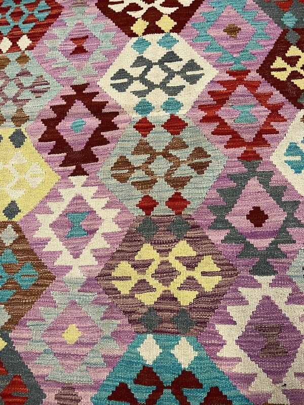 Vintage Kilim Traditional Hand Made Oriental Wool Kilim 5ftx3.2ft 168cmx104cm gallery