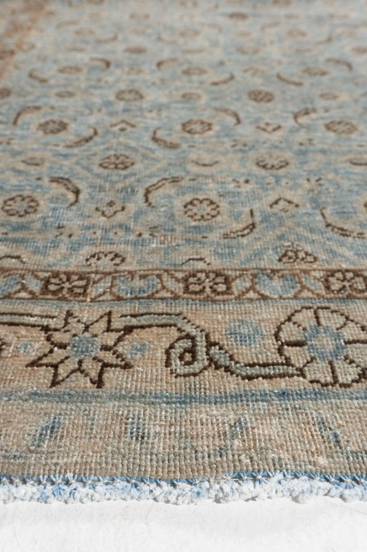 Antique Blue Hand Knotted Oriental Runner One of a Pair 3'3 X 15'8 E25368 gallery